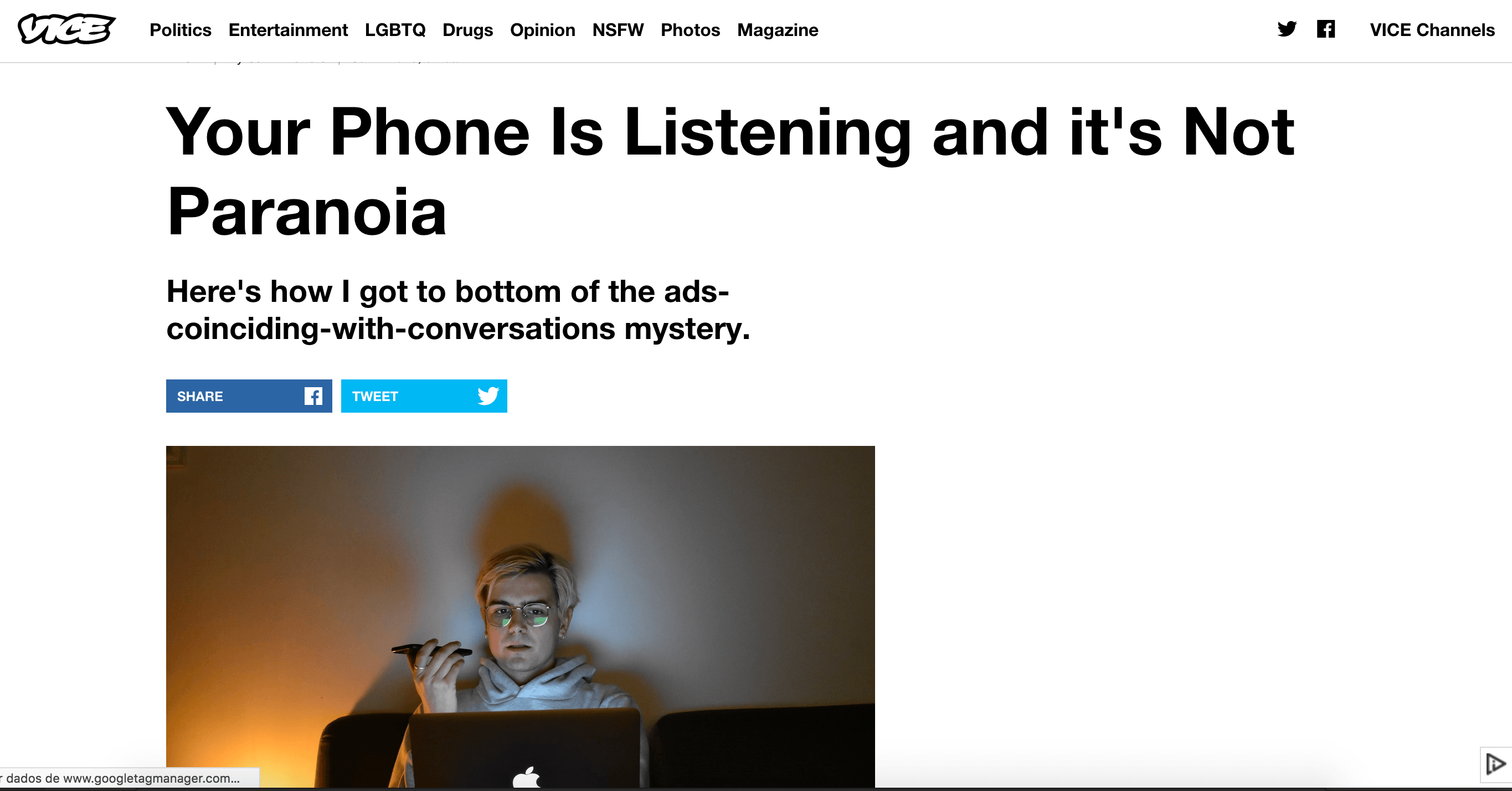 Vice Phone Listening